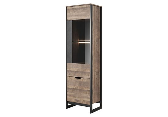 Vitrine - Authentische Loft-Atmosphäre im Wohnzimmer (Vitrine, 1-St., Premium - KAJA) - Milaros Markt