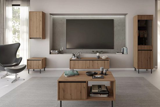 TV-Schrank - Kasalia - Design, das dem Wohnzimmer eine elegante Note verleiht. - Milaros Markt