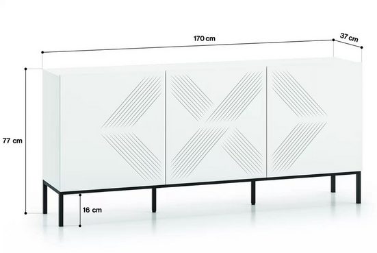 Kommode - Pingli - Herausragende Aufbewahrungslösung im modernen Design. - Milaros Markt