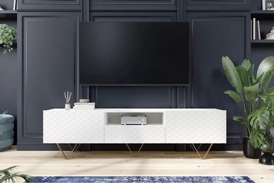TV-Schrank - SCALIA - Modernes Design, das zu allen Dekoren passt. - Milaros Markt