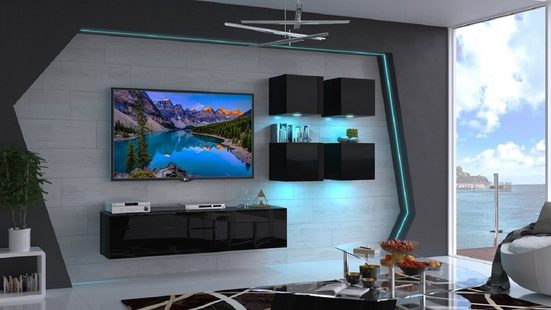 Wohnwand&nbsp;- Premium 2024 - Luxus im Wohnzimmer mit besten Materialien. - Milaros Markt