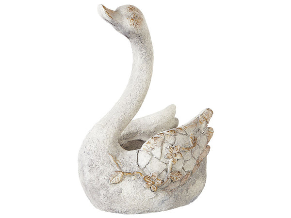 Dekofigur - Weißer MgO-Schwan.