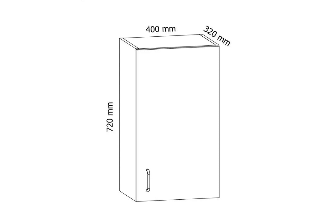 Hängeschrank 40 cm - Aspen - Der Höhepunkt stilvollen Stauraums, ideal für Ihre Küchenwand - Milaros Markt