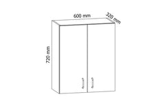 Hängeschrank 60 cm - Aspen - Bringt strahlenden Glanz und klare Struktur in Ihre Küchenwand - Milaros Markt
