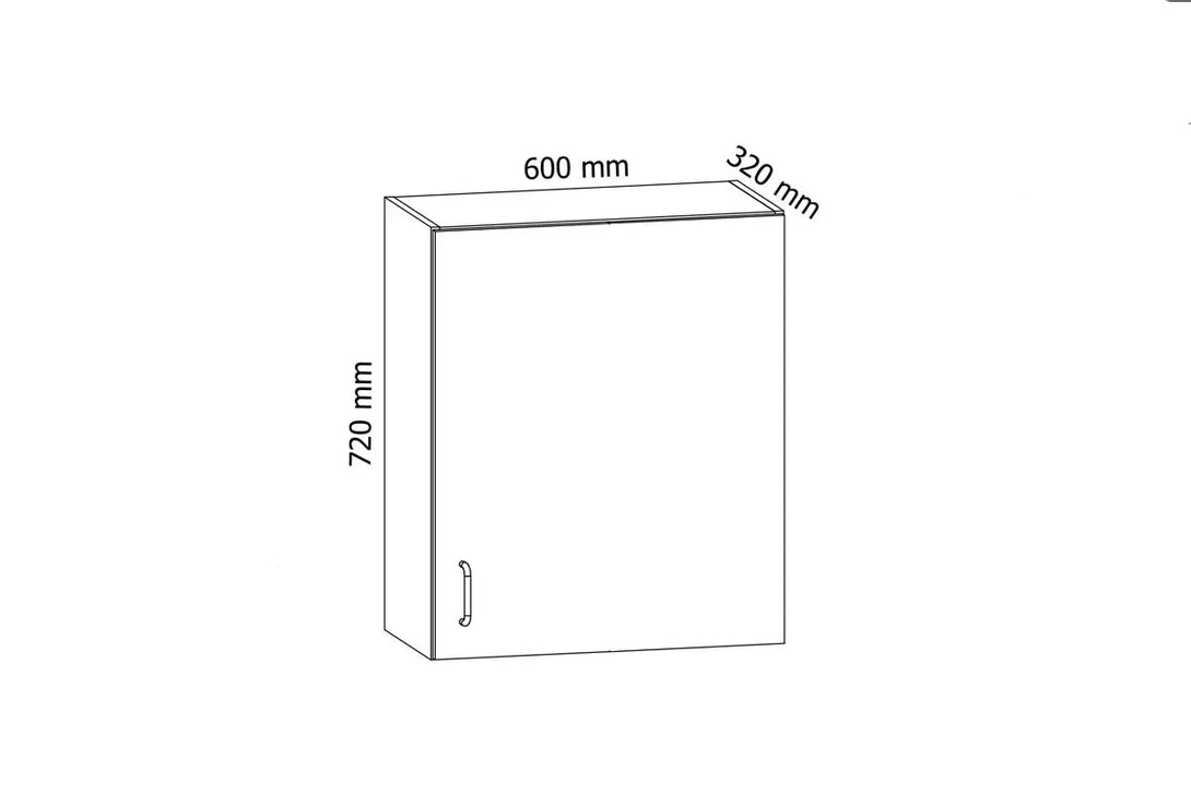 Hängeschrank 60 cm - Aspen - Umkreist Ihre Küche mit Eleganz und Funktionalität - Milaros Markt