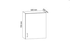 Hängeschrank 60 cm  - Aspen - Elegant und funktional, für eine stilvolle und ordentliche Küche - Milaros Markt