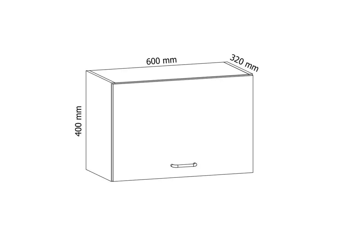 Hängeschrank 60 cm - Aspen - Verleiht Ihrer Küche ein strahlendes und elegantes Aussehen - Milaros Markt