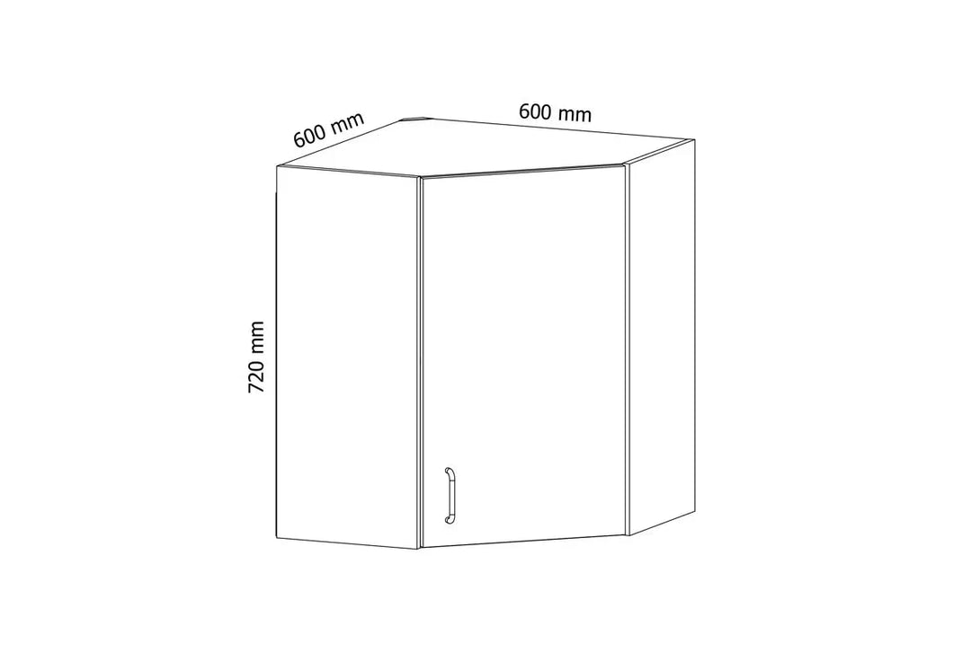 Hängeschrank 60 cm - Aspen - Leicht und robust, perfekter Stauraum für Ihre Küche - Milaros Markt