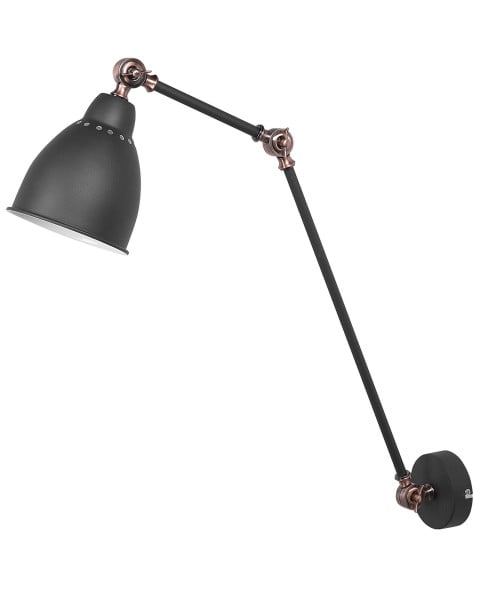 Wandleuchte - Metall, Schwarz.
