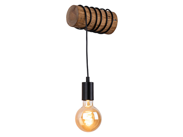 Wandleuchte Trabo - Holz, Braun.