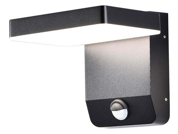 VT-11020S LED Außenwandleuchte 17,8 cm 4000K mit Bewegungsmelder schwarz.