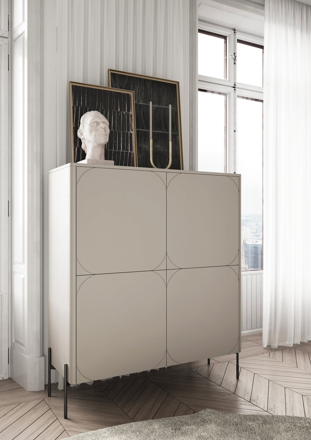 Kommode – SONATIA  -  Premium Design mit praktischer Aufbewahrungseinheit. - Milaros Markt