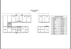 Winkelküche 405 x 205 cm Viel Stauraum Küchenzeile Küchenblock Ohne E-Geräten Einbauküche, Sorento KS5-M405 Sonoma Eiche