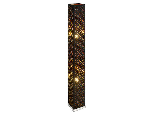 Clarke Stoff-Stehlampe schwarz und gold.