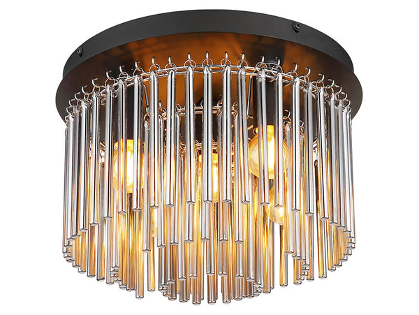 Deckenlampe Gorley 5-flammig Metall schwarz.