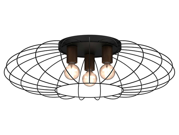 Deckenlampe Meridiano 3-flammig Metall schwarz.