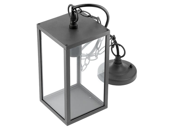 Garten-Pendelleuchte Ventana - Aluminium, Schwarz.
