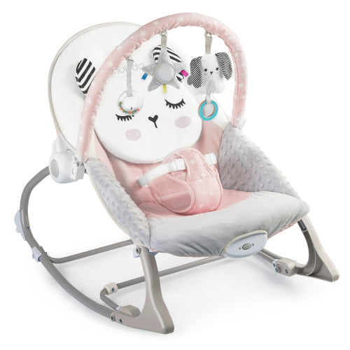 Babywippe Wippe Vibrationsspielzeug Nukido Rosa.