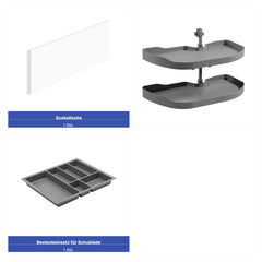 Winkelküche 405 x 205 cm Viel Stauraum Küchenzeile Küchenblock Ohne E-Geräten Einbauküche, Sorento KS5-M405 Sonoma Eiche/Weiß