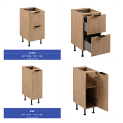 Küchenzeile 515 cm Einbauküche Küche ohne Arbeitsplatte Küchenmöbel , Sorento KS6-M515 , Sonoma Eiche