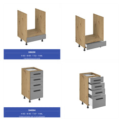 Küchenzeile - Langen KL2-M240 - Beige / Matt
