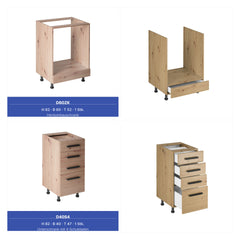 Küchenzeile - Langen KL2-M240 - Artisan Eiche