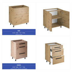 Winkelküche - Langen KL10-M360- Artisan Eiche