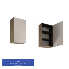 Küchenzeile 420 cm Küchenblock Einbauküche Ohne Arbeitsplatte , Sorento KS7-M420 , Beige/Dunkle Eiche