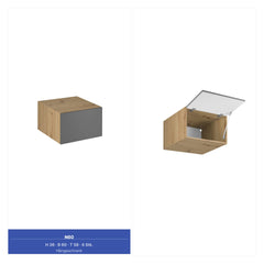 Küchenzeile - Langen KL9-M400 - Grau / Artisan Eiche