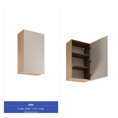 Küchenzeile 420 cm Küchenblock Einbauküche Ohne Arbeitsplatte , Sorento KS7-M420 , Beige/Sonoma Eiche