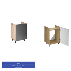 Küchenzeile - Langen KL4-M400 - Grau / Artisan Eiche