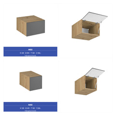 Küchenzeile - Langen KL4-M400 - Grau / Artisan Eiche