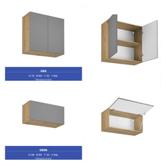 Winkelküche - Langen KL6-M300- Beige/Matt