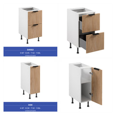 Küchenzeile 515 cm Einbauküche Küche ohne Arbeitsplatte Küchenmöbel , Sorento KS6-M515 , Sonoma Eiche/Weiß