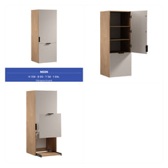 Küchenzeile 360 cm Küchenblock Einbauküche Ohne Arbeitsplatte , Sorento KS8-M360 , Beige/Sonoma Eiche