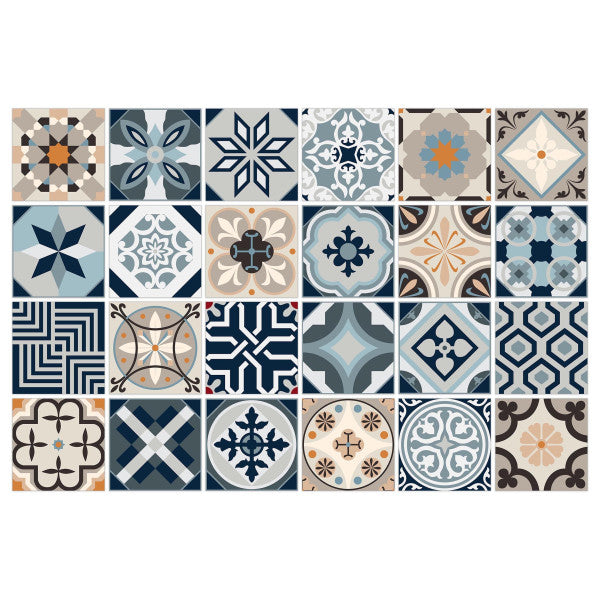 Fliesenaufkleber Modernes Marokkanisches Mosaik Set.