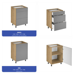 Winkelküche - Langen KL15-M320- Beige/Matt