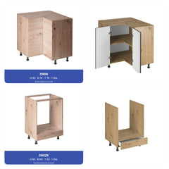 Winkelküche - Langen KL15-M320- Artisan Eiche