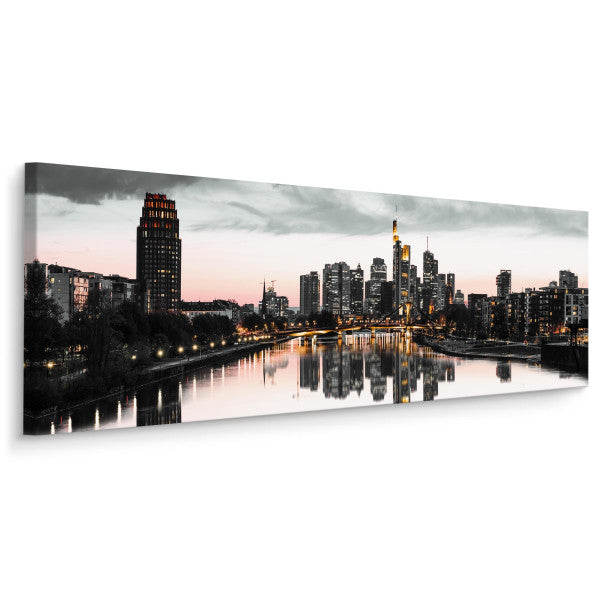 Panoramabild Frankfurt Panorama 145x45cm.