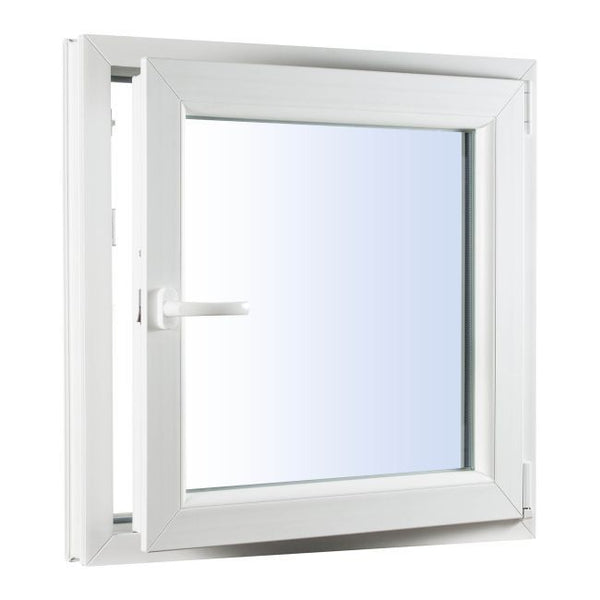 PVC Drehkippfenster 3-fach Verglasung 1065 x 1035 mm rechts weiß.