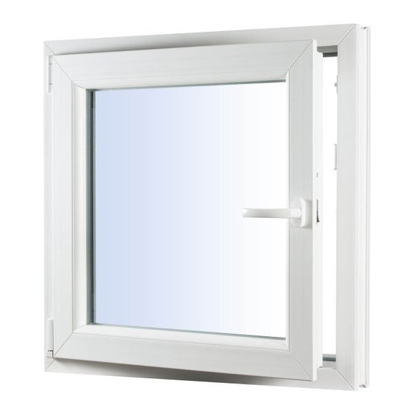 PVC Drehkippfenster 3-fach Verglasung 1165 x 1435 mm links weiß.