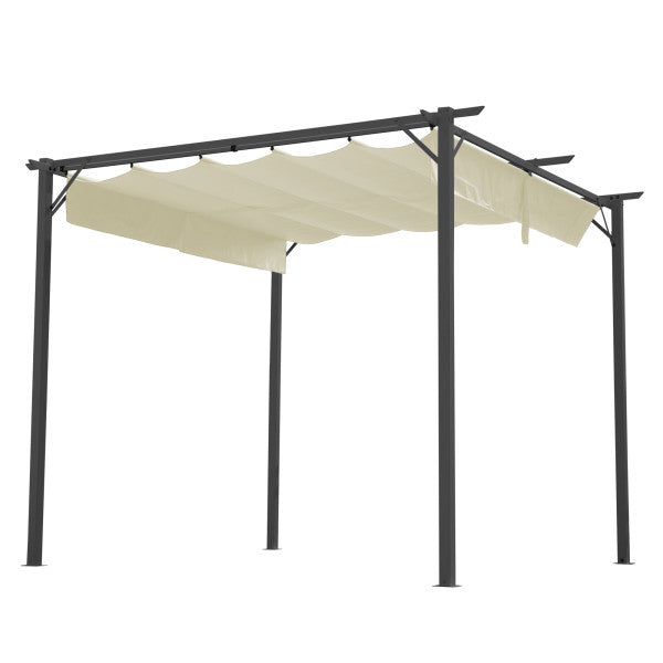Gartenpavillon Vigo 2,9 x 2,9 m Ecru PATIO.