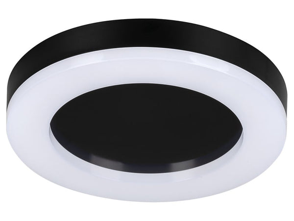 LED Deckenleuchte Tura - 32 cm, Kunststoff, Schwarz-Weiß.