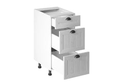 Unterschrank D40S3 - Provence -  Weiß/Matt