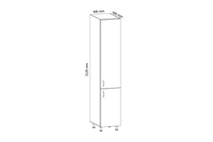 Hochschrank D40SP - Provence - Weiß/Matt
