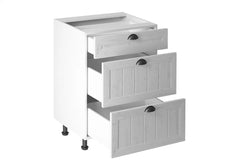 Unterschrank D60S3 - Provence -  Weiß/Matt