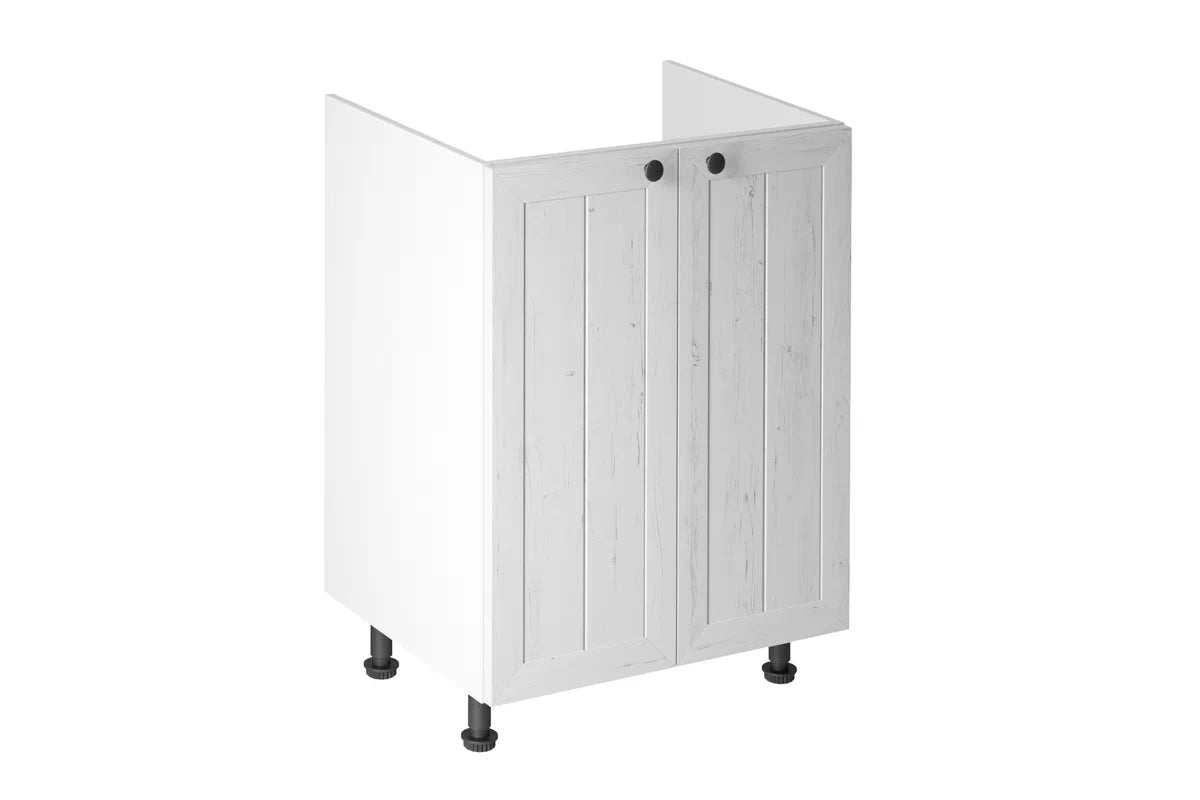 Spülenunterschrank D60Z -Provence - Weiß/Matt