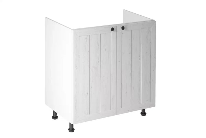Spülenunterschrank D80Z - Provence - Weiß/Matt
