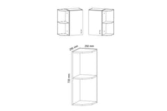 Regalhängeschrank G25PZ - Aspen - Weiß/Matt