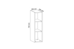 Regalhängeschrank W20o - Provence - Weiß/Matt